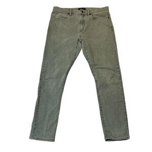 Proof mens 33x32 green faded cotton blend stretch outdoor denim jeans
